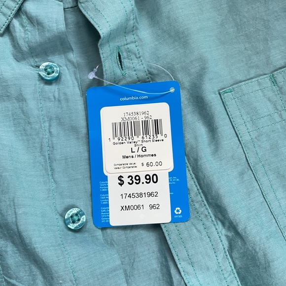 Men’s Columbia button down shirt with tags still on it - Picture 4 of 5